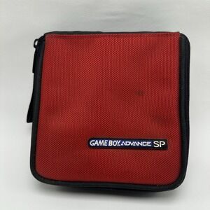 GameBoy Advance SP Case Nintendo Travel Bag Red Plastic Tray Insert